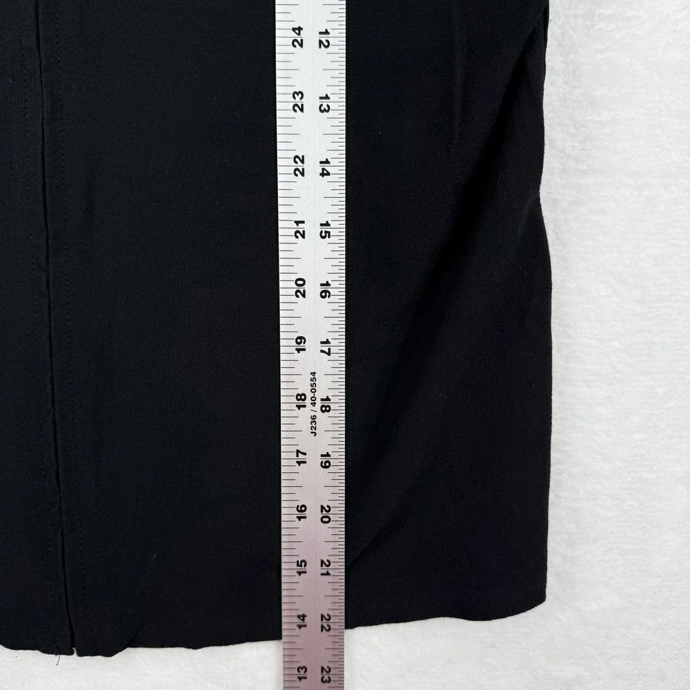 EILEEN‎ FISHER Black Full Zip Mock Neck Jacket Cardigan Top Size S Made in USA
